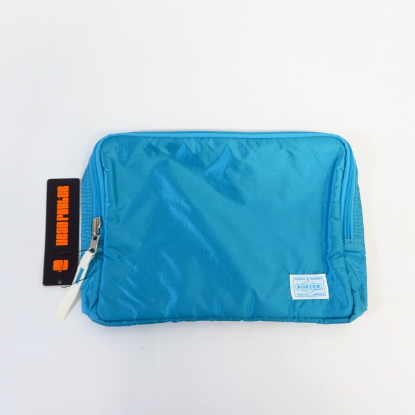 実際に弊社で買取させて頂いた【未使用】HEAD PORTER/ヘッドポーター ナイロン ミニポーチ ライトブルー
