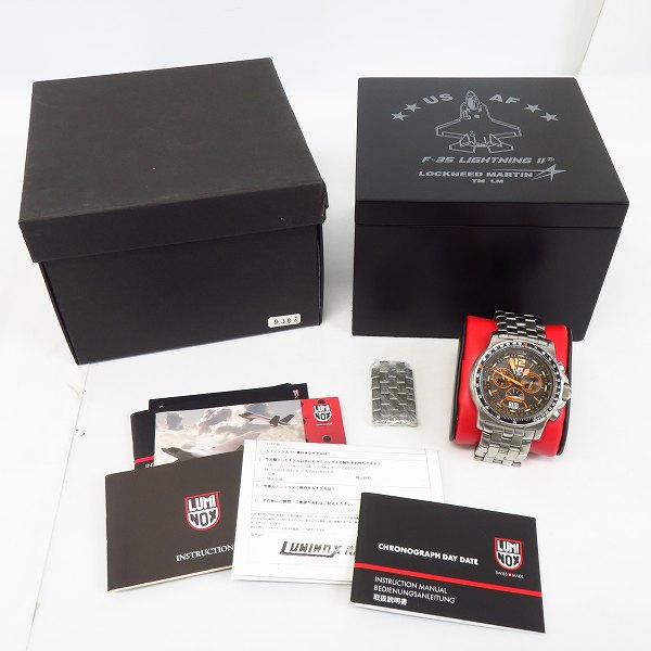 実際に弊社で買取させて頂いたLUMINOX/ルミノックス ロッキードマーティン F-35ライトニング 2/9382 【動作未確認】の画像 7枚目