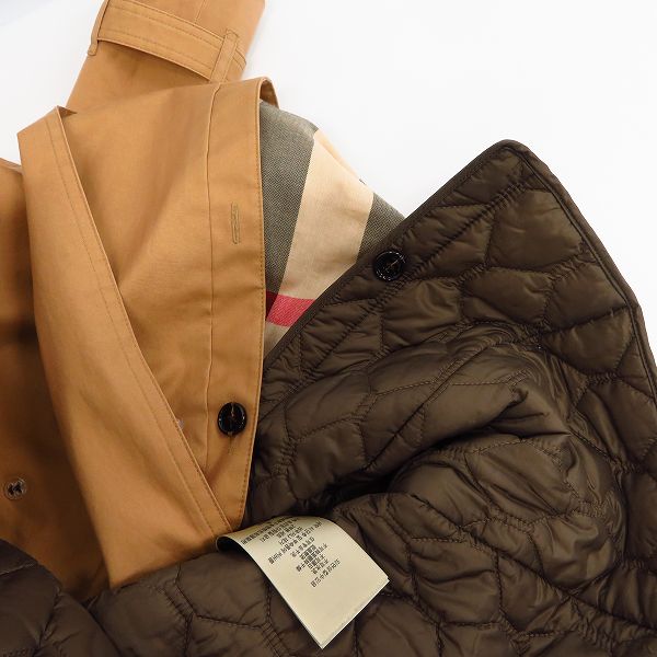 実際に弊社で買取させて頂いた【定価15万↑】Burberry brit/バーバリー ブリット 17SS 中綿ライナー付きトレンチコート 3964034/US6の画像 8枚目