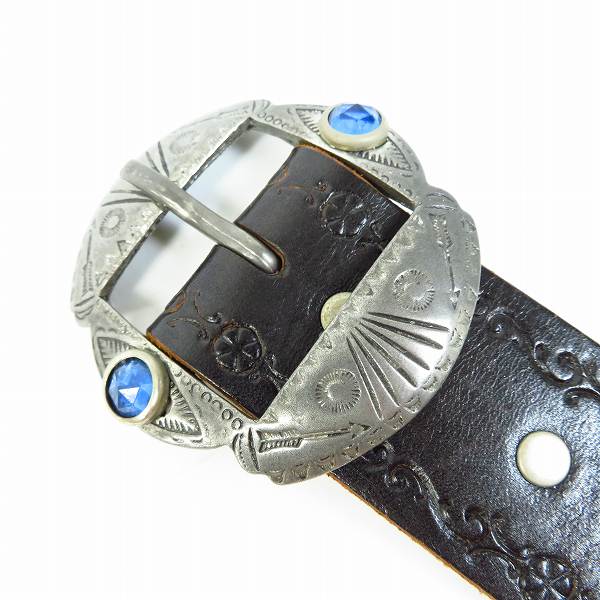 実際に弊社で買取させて頂いたHTC/Hollywood Trading Company/エイチティーシー レザーベルト スタッズ ブラックの画像 1枚目