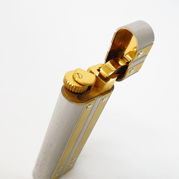 実際に弊社で買取させて頂いたCartier/カルティエ ローラーガスライター シルバー×ゴールド ストライプの画像 3枚目