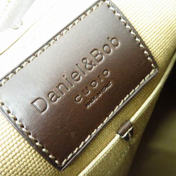 実際に弊社で買取させて頂いた【未使用】Daniel&Bob/ダニエル&ボブ CUOIO/クオイオ  レザー×キャンパス 2WAY バッグ DBF W401の画像 4枚目