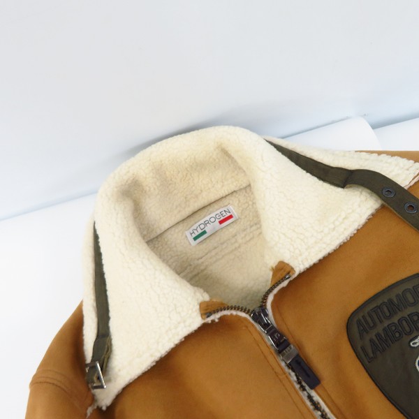 実際に弊社で買取させて頂いたHYDROGEN/ハイドロゲン B-3 ムートン フライトジャケット Sの画像 4枚目