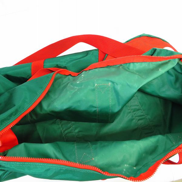 実際に弊社で買取させて頂いたFILA/フィラ 90s ドラムバック ボストンバッグ　グリーン/レッドの画像 3枚目