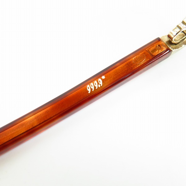 実際に弊社で買取させて頂いた999.9/フォーナインズ アスタリスク  度入り ハーフリム メガネ/眼鏡/アイウェア S-82Tの画像 4枚目