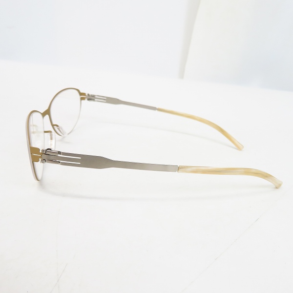 実際に弊社で買取させて頂いたic! berlin/アイシーベルリン 眼鏡/メガネフレーム/アイウェア Rossana P 863424 ブラウン系の画像 2枚目