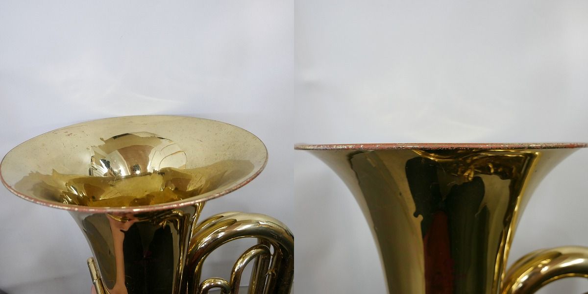 実際に弊社で買取させて頂いた★【ジャンク】YAMAHA/ヤマハ YBB-103 チューバ ハードケース付きの画像 2枚目