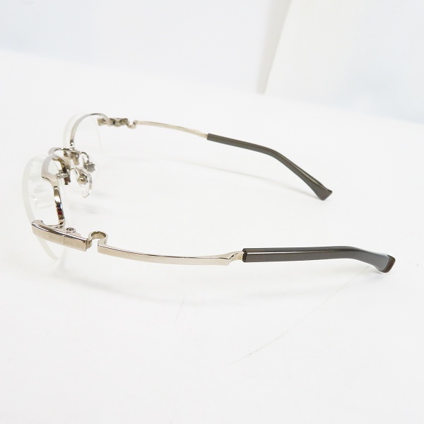 実際に弊社で買取させて頂いた999.9/フォーナインズ メガネフレーム O-32T オーバル型/シルバーの画像 2枚目