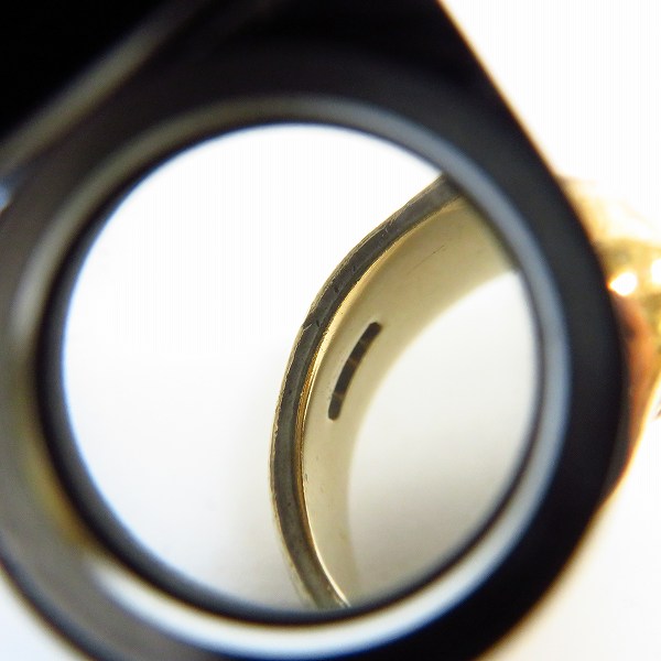 実際に弊社で買取させて頂いたCRAZY PIG/クレイジーピッグ LIVE SKULL/ライブスカル リング 9K/8-8.5号 の画像 7枚目