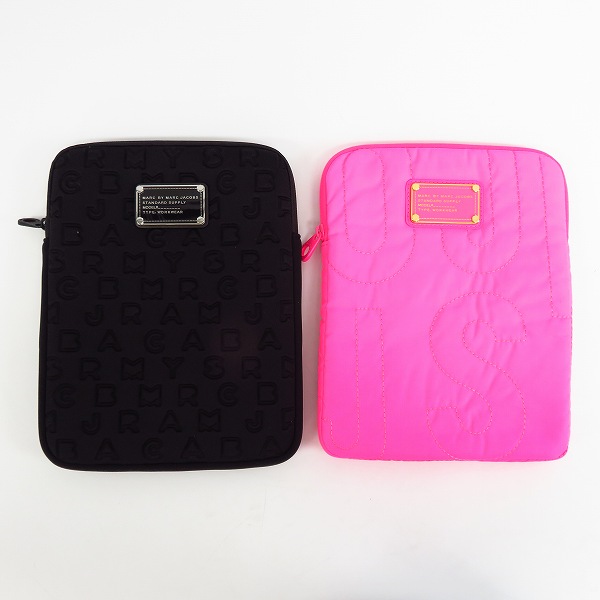 実際に弊社で買取させて頂いた【未使用】MARC BY MARC JACOBS/マークバイマークジェイコブス PC タブレットケース/クラッチバッグ M6PE024他 2点セット