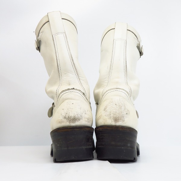 実際に弊社で買取させて頂いたBACKBONE/バックボーン レザーエンジニアブーツ ホワイト size：41 の画像 1枚目