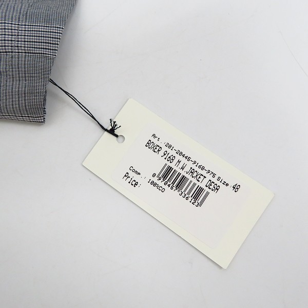 実際に弊社で買取させて頂いた【未使用】DRIES VAN NOTEN/ドリスヴァンノッテン BOXER 9168 チェックジャケット size：48の画像 4枚目