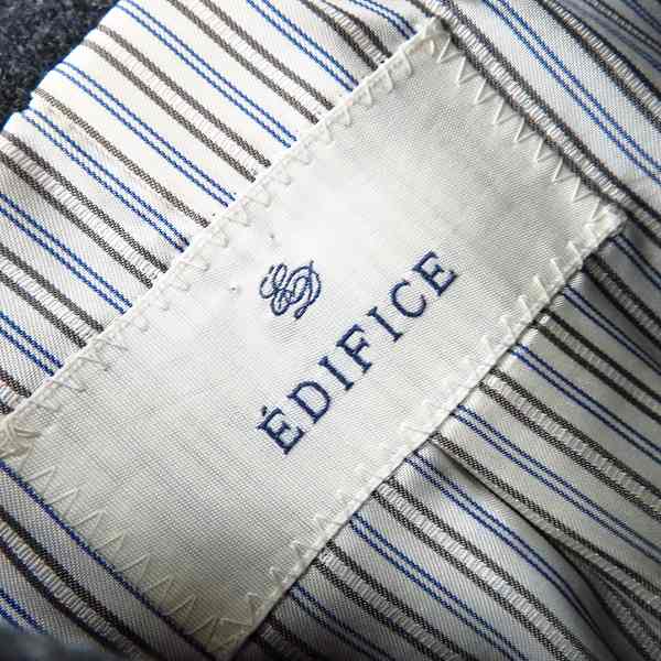 実際に弊社で買取させて頂いたEDIFICE/エディフィス メルトン ウール ジャケット/シングルPコート/46の画像 2枚目