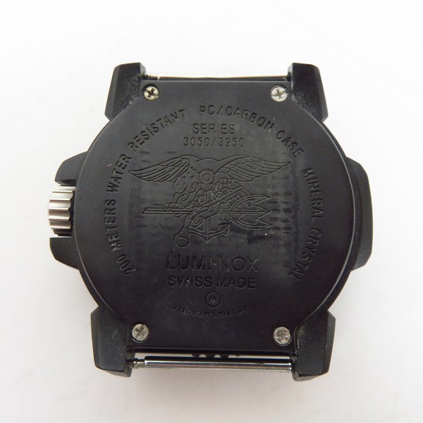 実際に弊社で買取させて頂いたLUMINOX/ルミノックス ネイビーシールズ SERIES 3050/3950 クォーツ ブラック×オレンジ 3059【動作未確認】の画像 1枚目