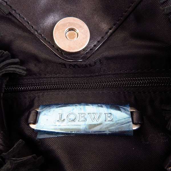 実際に弊社で買取させて頂いたLOEWE/ロエベ レザー ハンドバッグ ブラックの画像 4枚目