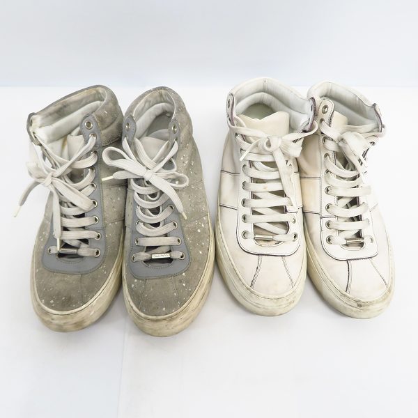実際に弊社で買取させて頂いたJIMMY CHOO/ジミーチュウ ハイカットスニーカー/41 2点セット