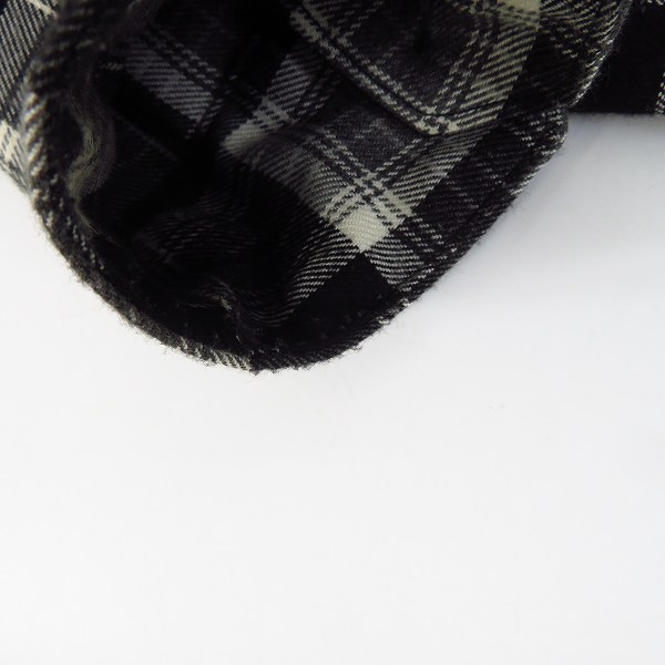 実際に弊社で買取させて頂いたuniform experiment/ユニフォームエクスペリメント CUT OFF REGULAR COLLAR フランネルシャツ UE-189020 4の画像 6枚目