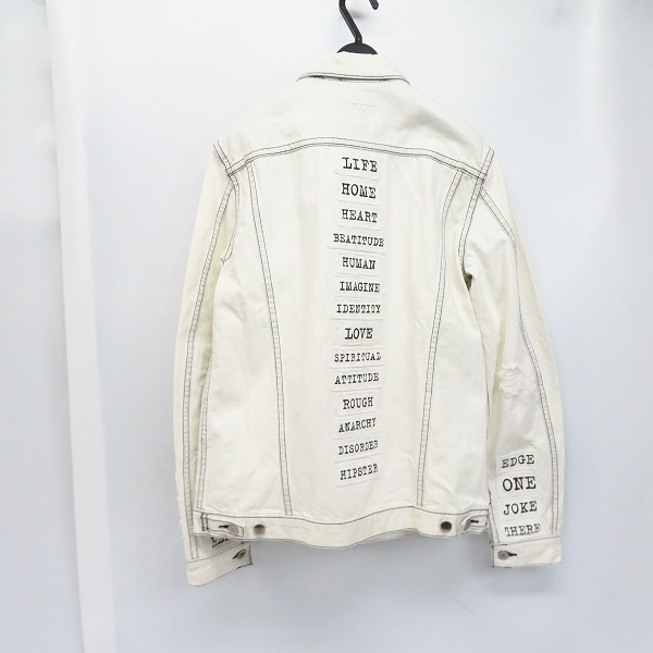 実際に弊社で買取させて頂いたNUMBER (N)INE/ナンバーナイン モダン期ワッペン ダメージ クラッシュ デニムジャケット/4の画像 1枚目