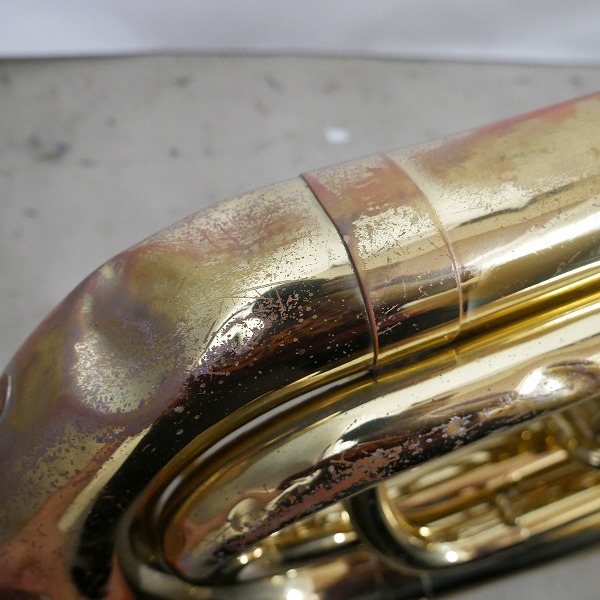 実際に弊社で買取させて頂いた★【ジャンク】YAMAHA/ヤマハ YBB-103 チューバ ハードケース付きの画像 6枚目