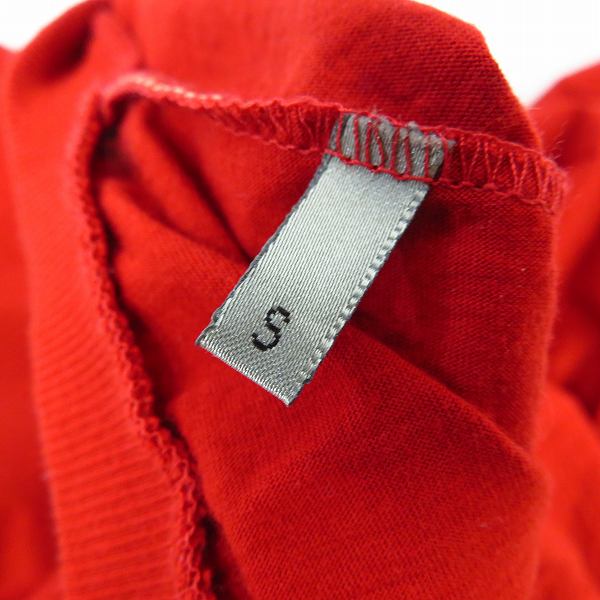 実際に弊社で買取させて頂いたDIOR HOMME/ディオールオム BEE刺繍 7H3362780010 半袖Tシャツ レッド/Sの画像 4枚目