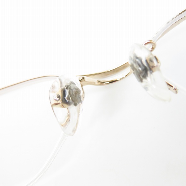 実際に弊社で買取させて頂いた999.9/フォーナインズ アスタリスク  度入り ハーフリム メガネ/眼鏡/アイウェア S-82Tの画像 3枚目