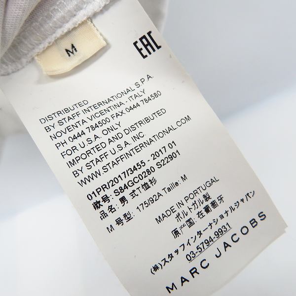実際に弊社で買取させて頂いたMARC JACOBS/マークジェイコブス プリントＴシャツ/Mの画像 3枚目