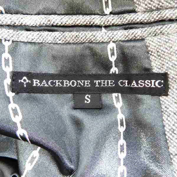 実際に弊社で買取させて頂いたBACKBONE THE CLASSIC/バックボーン 09FW ウールテーラードジャケット/ジレ 2ピース グレー/Sの画像 2枚目
