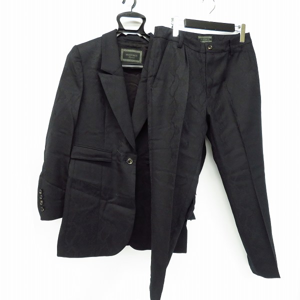 実際に弊社で買取させて頂いたHYSTERICS/ヒステリックス ピークドラペル ロングジャケット 05173AJ02/1タック九分丈スラックスPT 05173AP05 セットアップ 