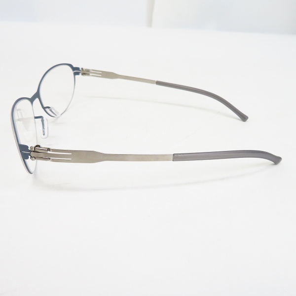 実際に弊社で買取させて頂いたic! berlin/アイシーベルリン 眼鏡/メガネフレーム/アイウェア Rossana P 863424 グレー系の画像 2枚目
