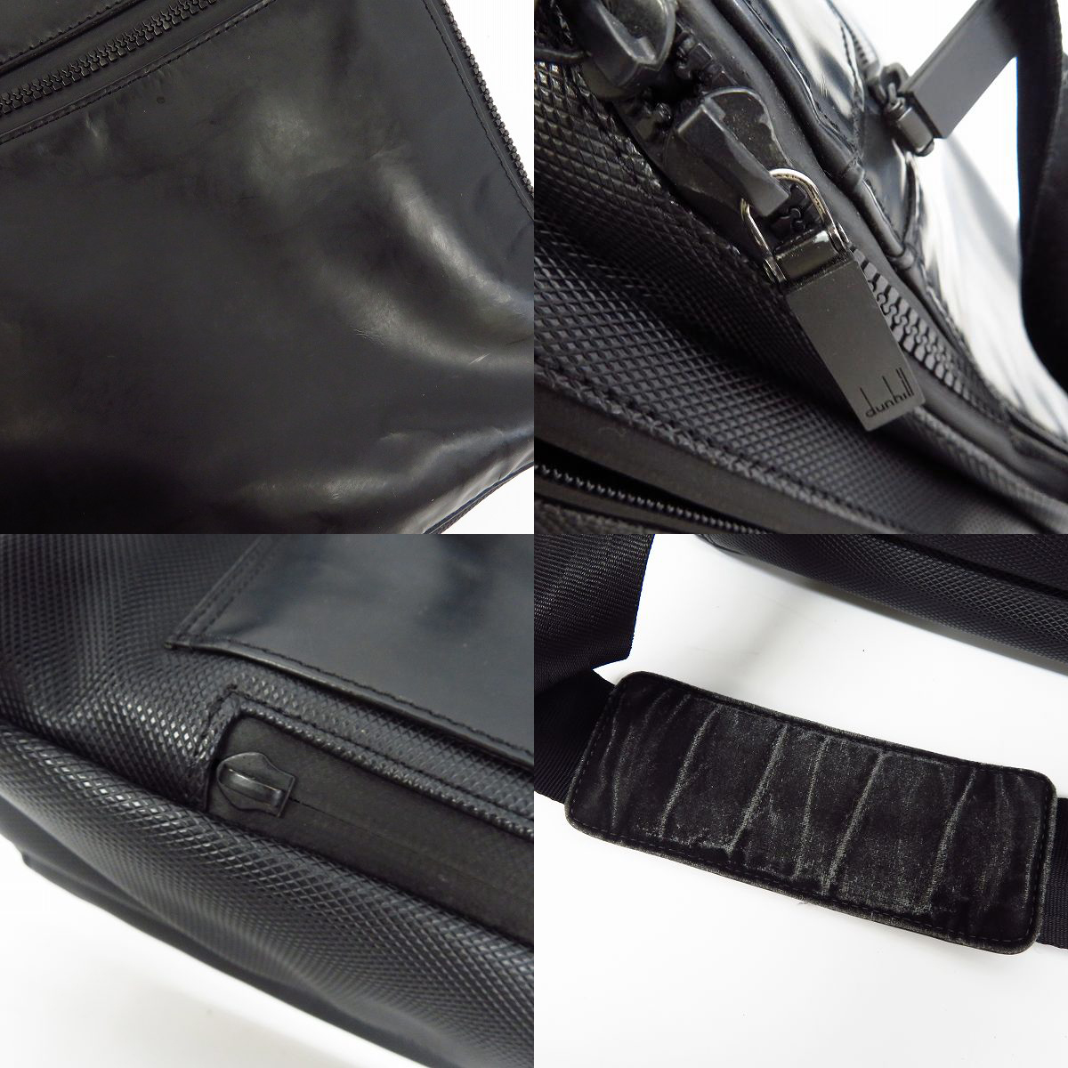 実際に弊社で買取させて頂いたdunhill/ダンヒル レザー×キャンバス ブリーフケース ビジネスバッグの画像 6枚目