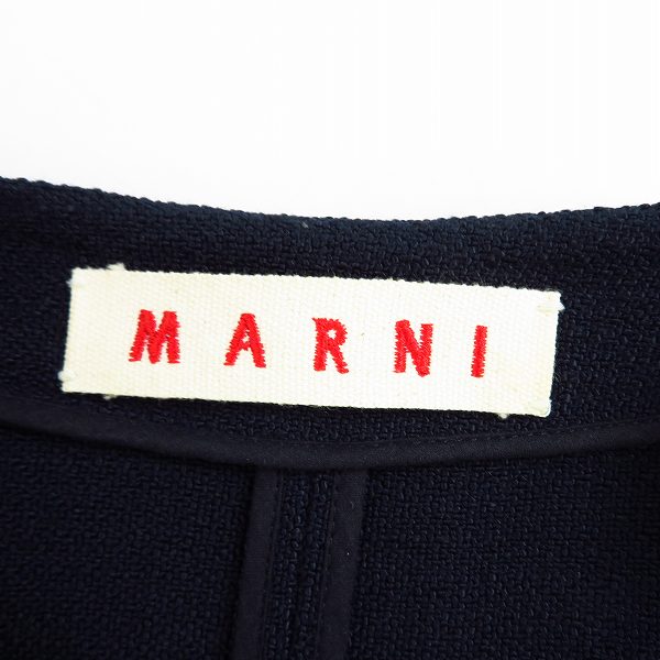 実際に弊社で買取させて頂いたMARNI/マルニ フリル付き レーヨンジャケット/40の画像 2枚目