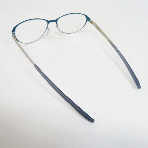 実際に弊社で買取させて頂いたic! berlin/アイシーベルリン 眼鏡/メガネフレーム/アイウェア Rossana P 863424 ブルーグリーン系の画像 1枚目