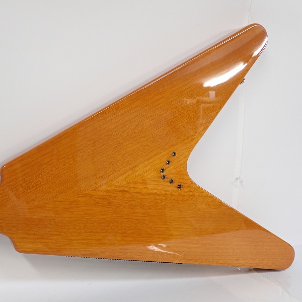 実際に弊社で買取させて頂いた★Epiphone/エピフォン 1958 Korina Flying V/コリーナ フライング V ソフトケース付の画像 7枚目