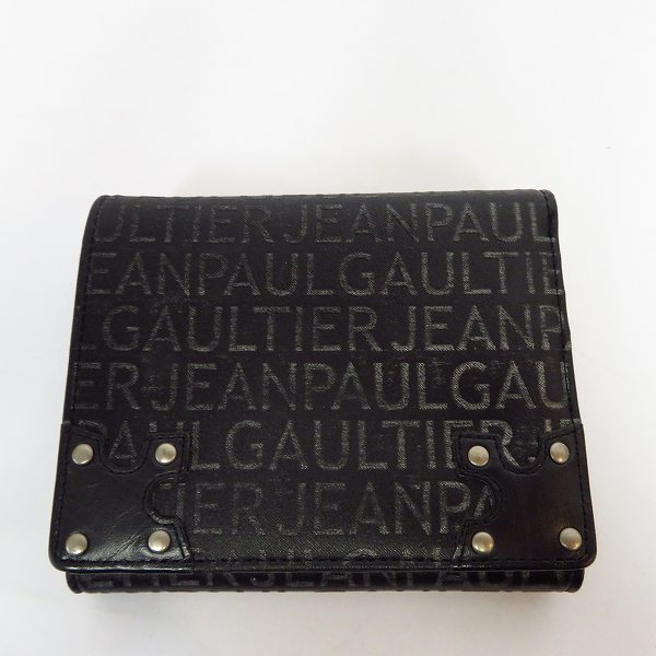 実際に弊社で買取させて頂いたJean Paul GAULTIER/ジャンポールゴルチェ レザー 二つ折り財布/ウォレットの画像 2枚目