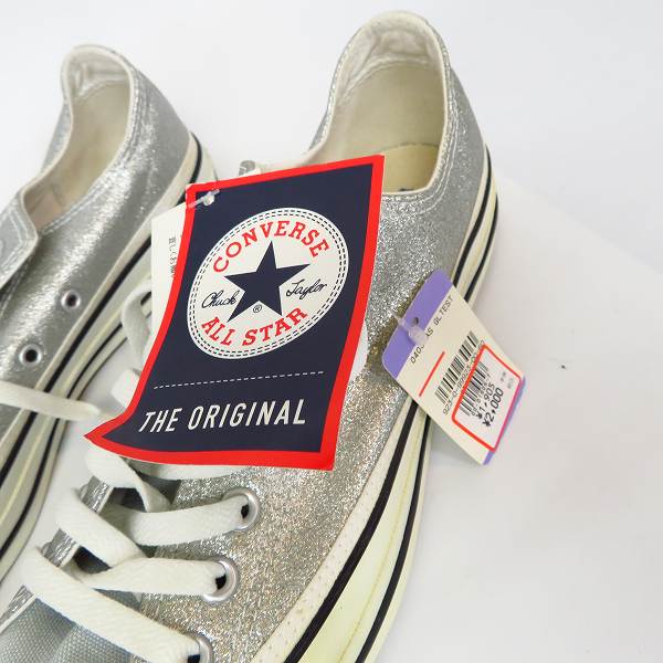 実際に弊社で買取させて頂いたCONVERSE/コンバース ALL STAR GLITTEST OX /オールスター シルバー　スニーカー 1P808/27.0の画像 7枚目