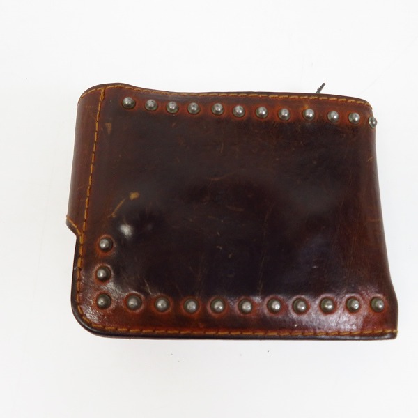 実際に弊社で買取させて頂いたHTC/Hollywood Trading Company/エイチティーシー スタッズ レザー 二つ折り 財布の画像 1枚目