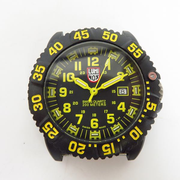 実際に弊社で買取させて頂いたLUMINOX/ルミノックス ネイビーシールズ 3050/3950 腕時計 ブラック×イエロー 3055【動作未確認】