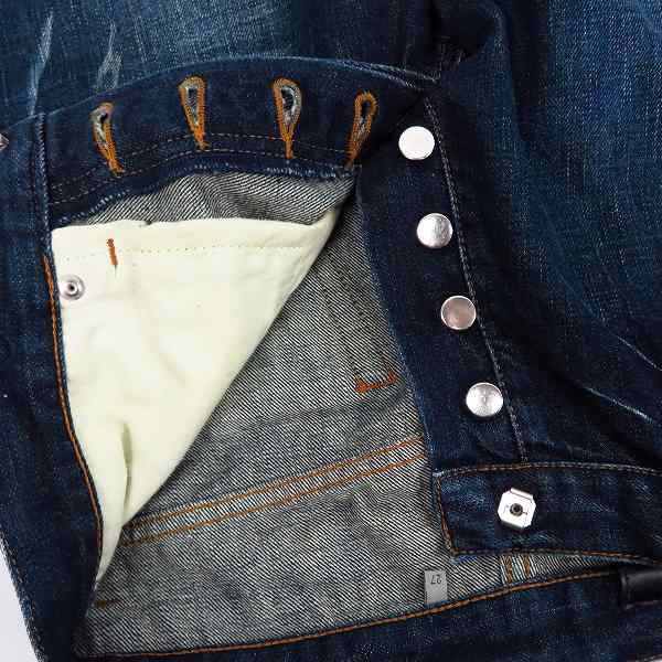 実際に弊社で買取させて頂いたDior HOMME/ディオールオム ウォッシュ加工 インディゴデニムパンツ 27の画像 2枚目