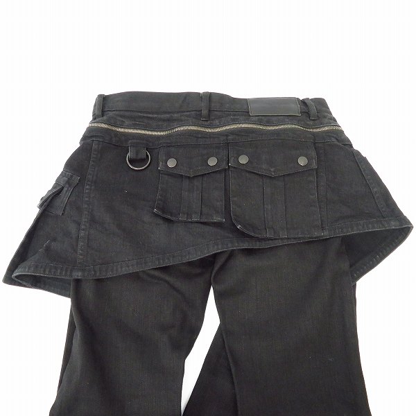 実際に弊社で買取させて頂いたDIET BUTCHER SLIM SKIN/ダイエットブッチャースリムスキン スカート付きスキニーパンツ/0の画像 3枚目