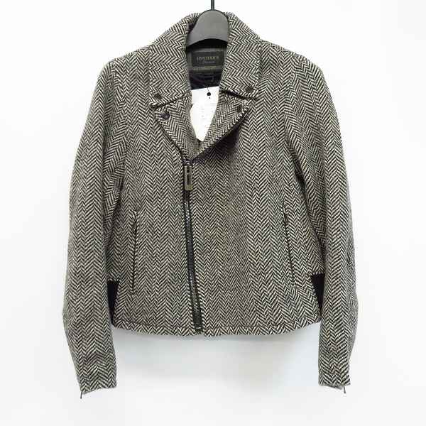 実際に弊社で買取させて頂いた【未使用】HYSTERICS/ヒステリックス WHITE×BLACK へリンボン　ライダージャケット 05173AB01/M