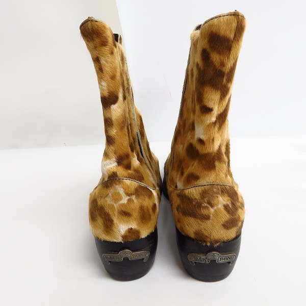 実際に弊社で買取させて頂いたBACKBONE/バックボーン レオパード ハラコ サイドゴアブーツ/41の画像 1枚目