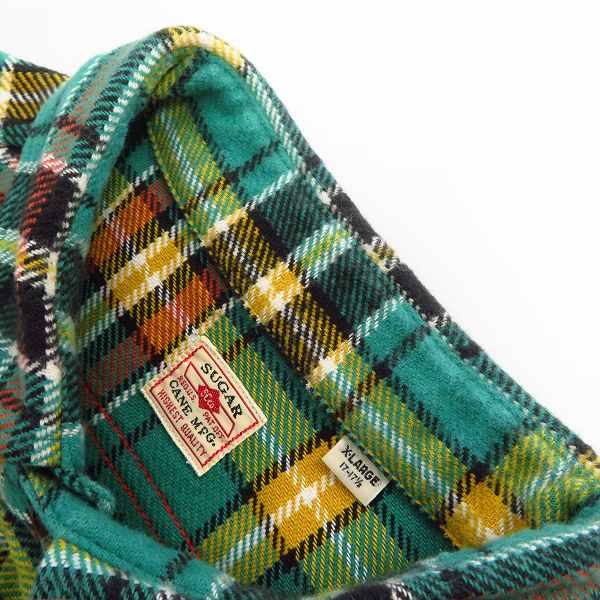 実際に弊社で買取させて頂いたSUGAR CANE/シュガーケーン チェック柄 長袖シャツ ワークシャツ　SC26717/XLの画像 2枚目