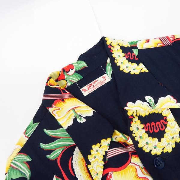 実際に弊社で買取させて頂いたSUN SURF/サンサーフ MACITOSH UKULELE/マッキントッシュ ウクレレ アロハ/ハワイアンシャツ SS30094/Size：Sの画像 5枚目