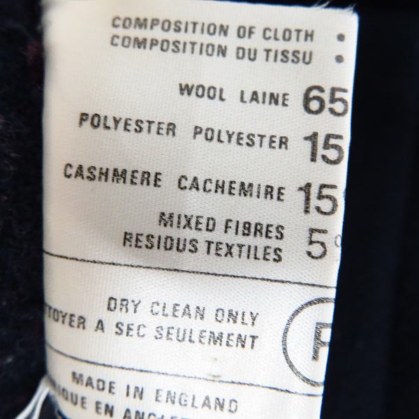 実際に弊社で買取させて頂いたBROOKS BROTHERS/ブルックスブラザーズ 英国製 カシミヤ混 ウール ダッフルコート Sの画像 3枚目