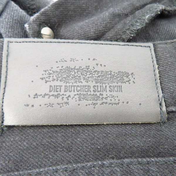 実際に弊社で買取させて頂いたDIET BUTCHER SLIM SKIN/ダイエットブッチャー スキニーパンツ ブラック/0の画像 4枚目
