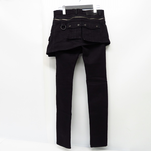 実際に弊社で買取させて頂いたDIET BUTCHER SLIM SKIN/ダイエットブッチャースリムスキン スカート付きスキニーパンツ/0の画像 1枚目