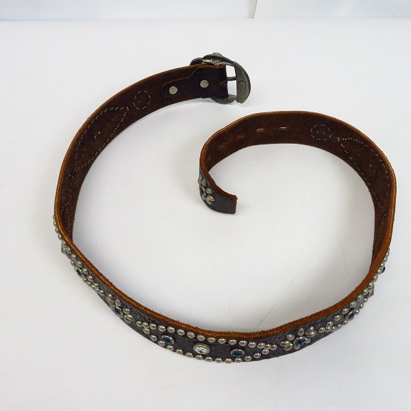 実際に弊社で買取させて頂いたHTC/Hollywood Trading Company/エイチティーシー レザーベルト スタッズ ブラックの画像 8枚目