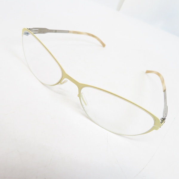 実際に弊社で買取させて頂いたic! berlin/アイシーベルリン 眼鏡/メガネフレーム/アイウェア Rossana P 863424 アイボリー系