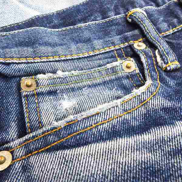 実際に弊社で買取させて頂いたMARBLES/マーブルズ インディゴ デニムパンツの画像 3枚目