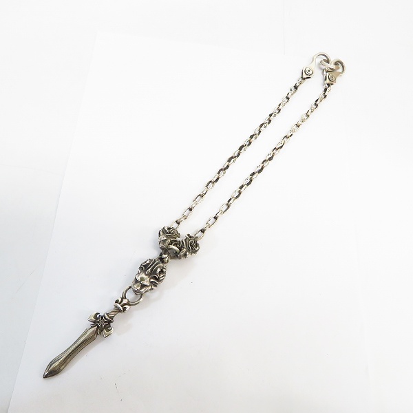 実際に弊社で買取させて頂いた【カスタム】DEAL DESIGN/ディールデザイン グランドライオンノッカー ２ライオン ドロップソード ネックレスの画像 6枚目